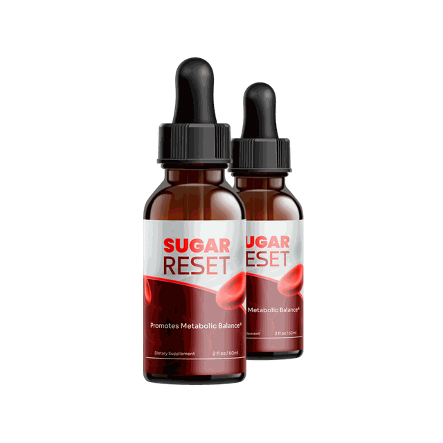 Two bottles of Sugar Reset drops, a 60 day supply